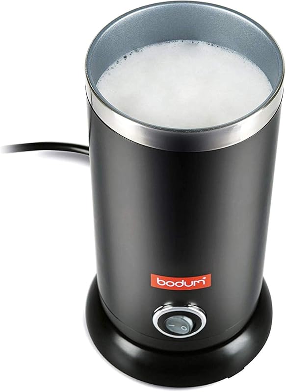 Bodum Bistro Electric Milk Frother, 10oz Capacity, Black, Perfect for 