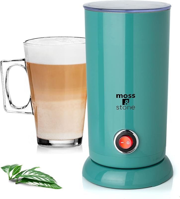 Moss & Stone Electric Milk Frother Latte Art Steamer and Milk Warmer f