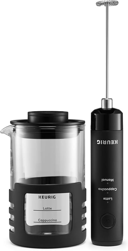 Keurig SimpleCafe Rechargeable Handheld Milk Frother with USB, Microwa