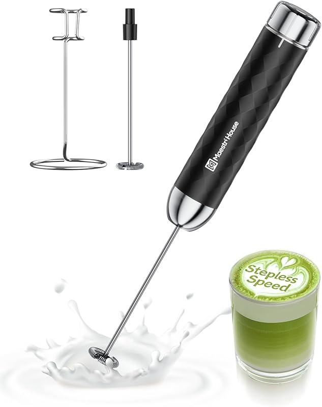 Maestri House LunaFro 2.0 Rechargeable Milk Frother with Stepless Spee