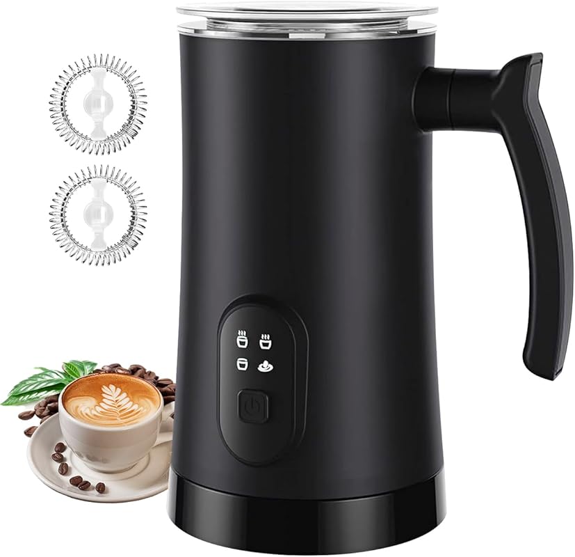 4-in-1 Electric Milk Frother with 350ml Capacity and Temperature Contr