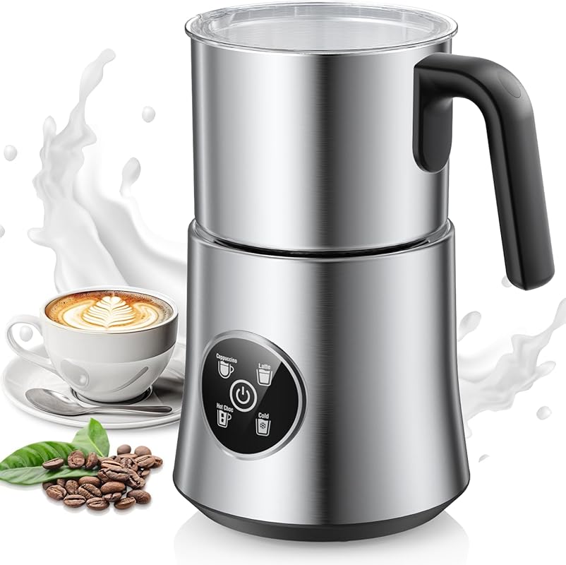 Detachable Electric Milk Frother and Steamer, 30.44oz Automatic Warm a